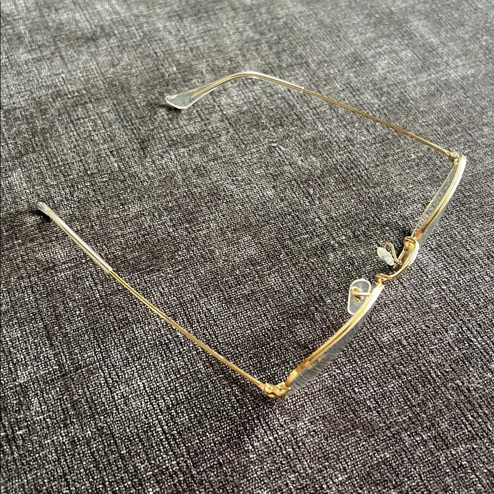 Ray Ban Gold Frame Glasses with Blue Light Lenses - Picture 4 of 5